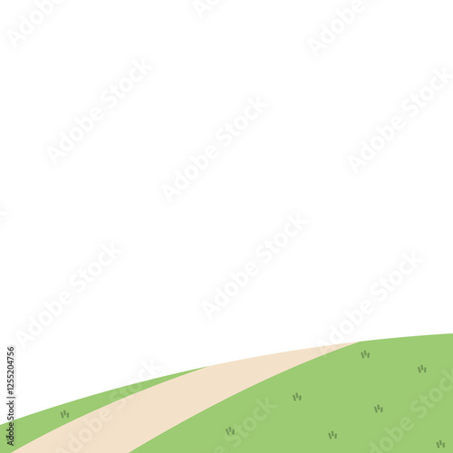 Green Hill landscape illustration