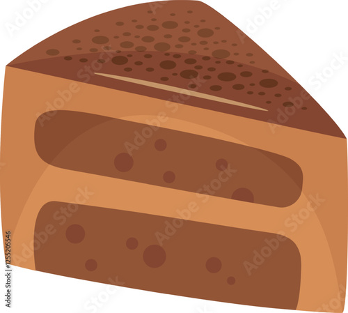 Creamy and rich slice of two layered chocolate cake with chocolate sprinkles topping, perfect for satisfying sweet cravings and celebrating special occasions
