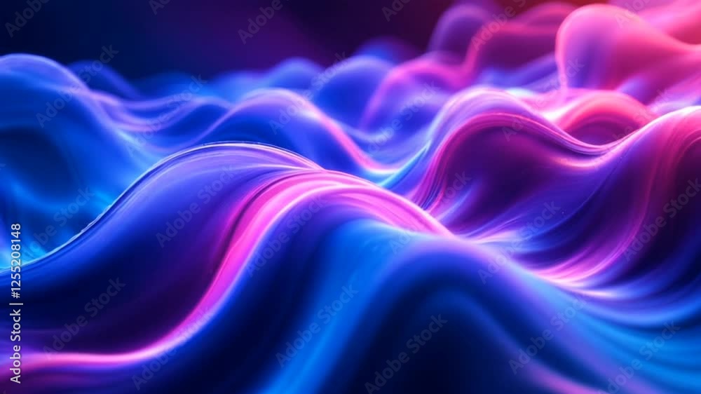 Abstract vibrant fluid waves with glowing pink and blue textures Abstract vibrant fluid waves with glowing pink and blue textures