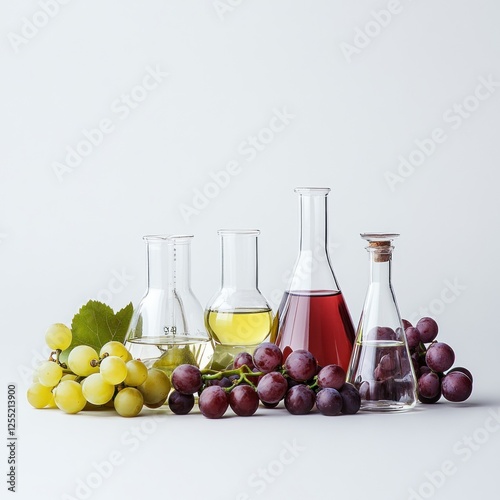Grapevine extracts in lab glassware