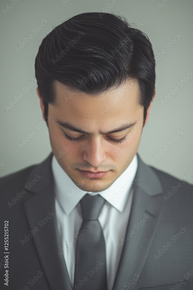 Business professional in formal attire reflecting on career goals while standing in a minimalist office environment, emphasizing focus and determination in work life. Business professional in formal attire reflecting on career goals while standing in a minimalist office environment, emphasizing focus and determination in work life.