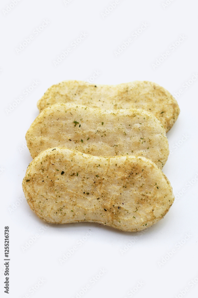 Japanese rice crackers with nori seaweed