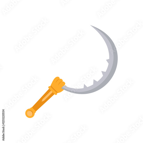 Sickle, Halloween Vector Illustration, Isolated