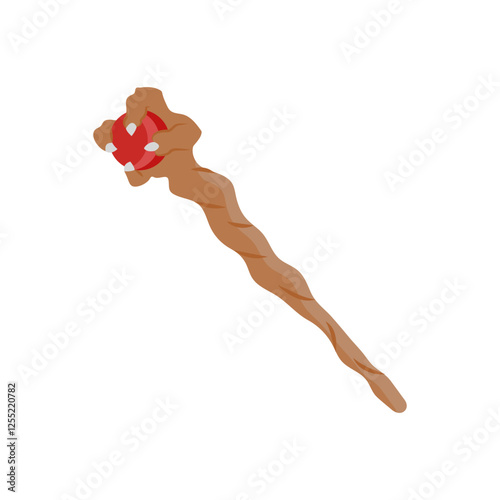 Wizard Staff, Halloween Vector Illustration, Isolated