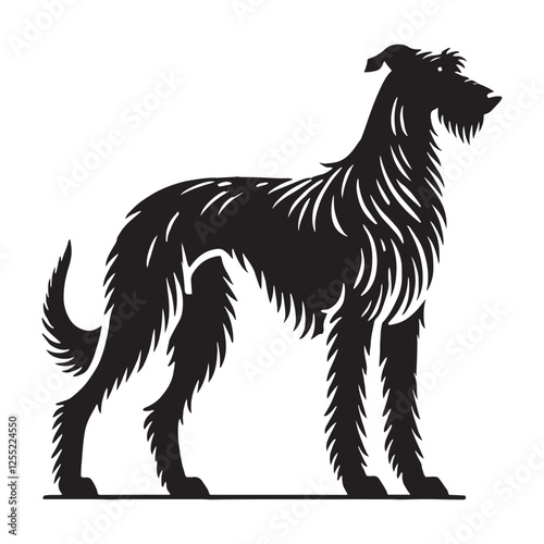 Irish Wolfhound silhouette made for versatile and creative applications - Irish Wolfhound illustration - minimal Irish Wolfhound vector - dog silhouette
