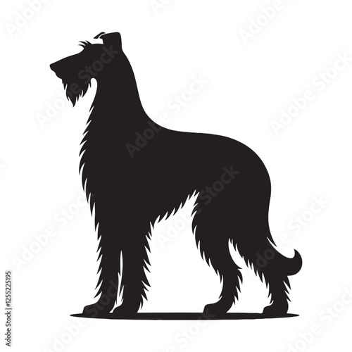 Irish Wolfhound silhouette designed with precision and accuracy - Irish Wolfhound illustration - minimal Irish Wolfhound vector - dog silhouette

