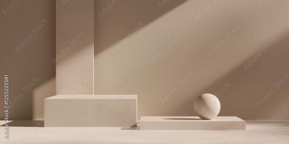 A minimalist composition with a soft taupe background, Sparse geometric shapes and clean lines, Minimalist graphic design A minimalist composition with a soft taupe background, Sparse geometric shapes and clean lines, Minimalist graphic design
