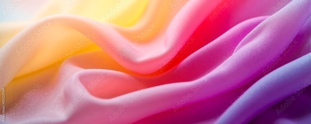 custom made wallpaper toronto digitalColorful silk fabric draped and flowing in soft waves under gentle sunlight