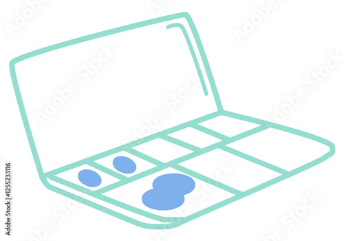 シンプルなパレットの2色ベクターイラスト