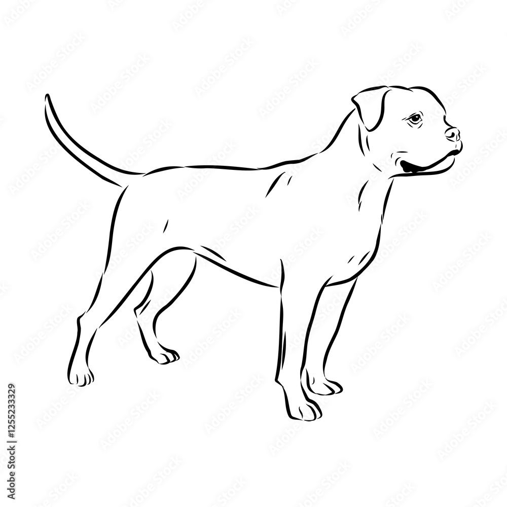 Fototapeta premium Alapaha Blue Blood Bulldog silhouette design