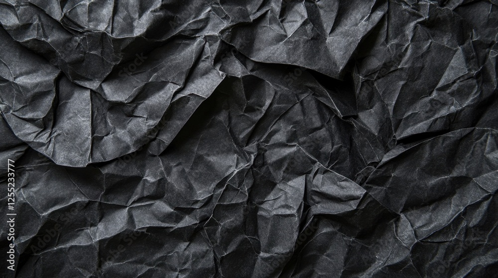 A fine black paper texture with delicate folds and subtle organic patterns A fine black paper texture with delicate folds and subtle organic patterns