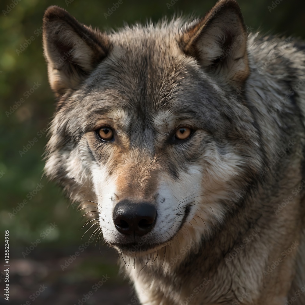 Fototapeta premium gray wolf canis lupus