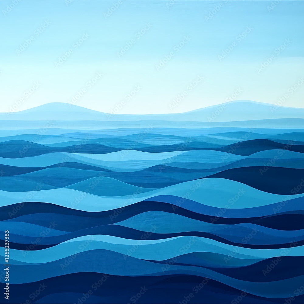 Abstract layered ocean scene Abstract layered ocean scene