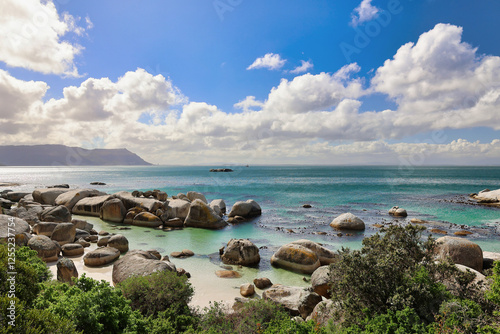 landscape view of african beach. Cape town photo