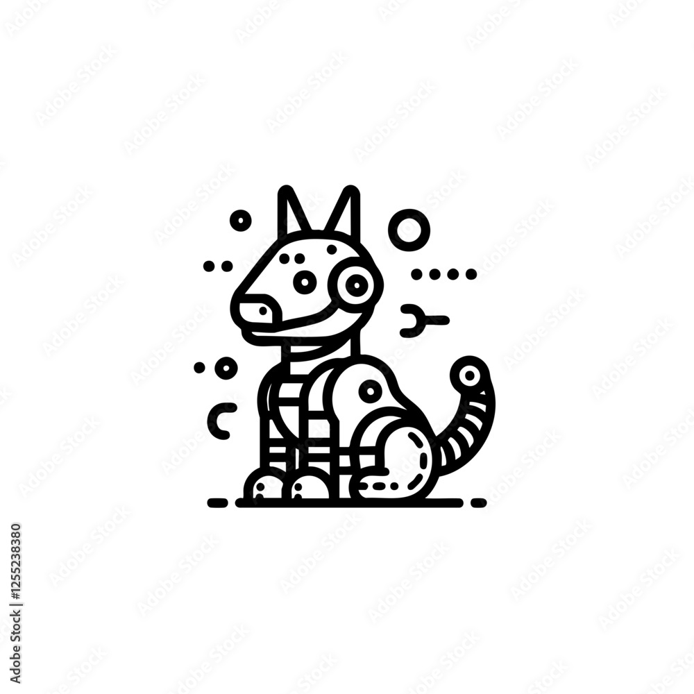 Futuristic animal robot vector illustration with a sleek and modern design. Perfect for sci-fi projects, branding, merchandise, and digital art. Futuristic animal robot vector illustration with a sleek and modern design. Perfect for sci-fi projects, branding, merchandise, and digital art.
