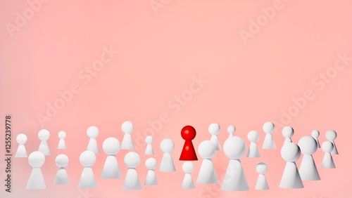 Cuadro en lienzo Impostor intruder dangerous person sneaking into unconscious group, diversity on