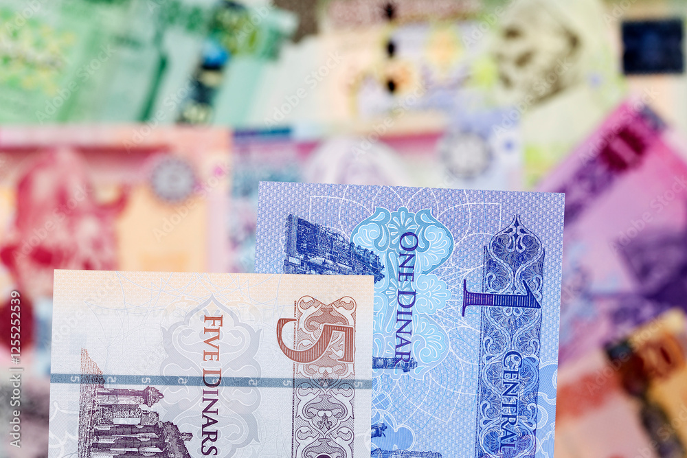 Fotografia Libyan Dinar a business background