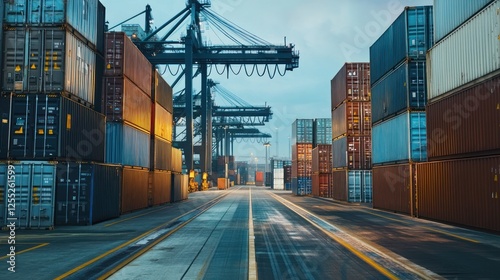 Container Port Terminal: Global Trade and Logistics Industry Infrastructure