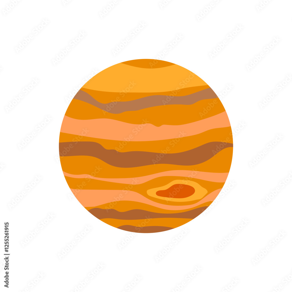 Jupiter, Space Vector Illustration, Isolated