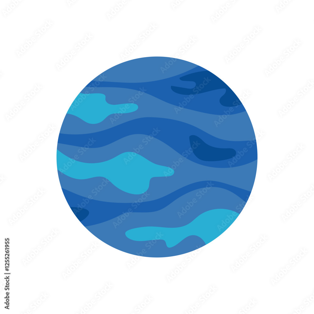 Neptune, Space Vector Illustration, Isolated Neptune, Space Vector Illustration, Isolated