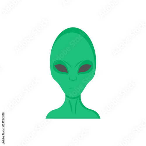 Alien, Space Vector Illustration, Isolated