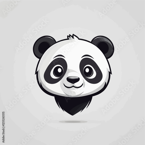 Panda, Cute panda character.cartoon, sticker, vector illustration.	
