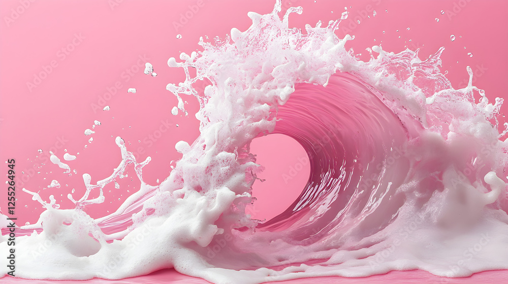 Baby pink splash stretched in a wave pattern diagonally Baby pink splash stretched in a wave pattern diagonally