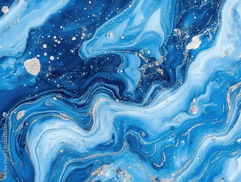 Elegant Blue Marble Texture with Silver Accents for Luxurious Design Elegant Blue Marble Texture with Silver Accents for Luxurious Design