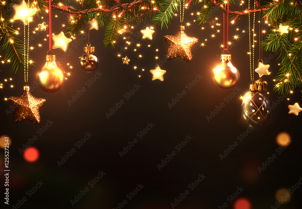A background of golden stars and glitter, creating an elegant and glamorous atmosphere for luxury events or product displays. A background of golden stars and glitter, creating an elegant and glamorous atmosphere for luxury events or product displays.