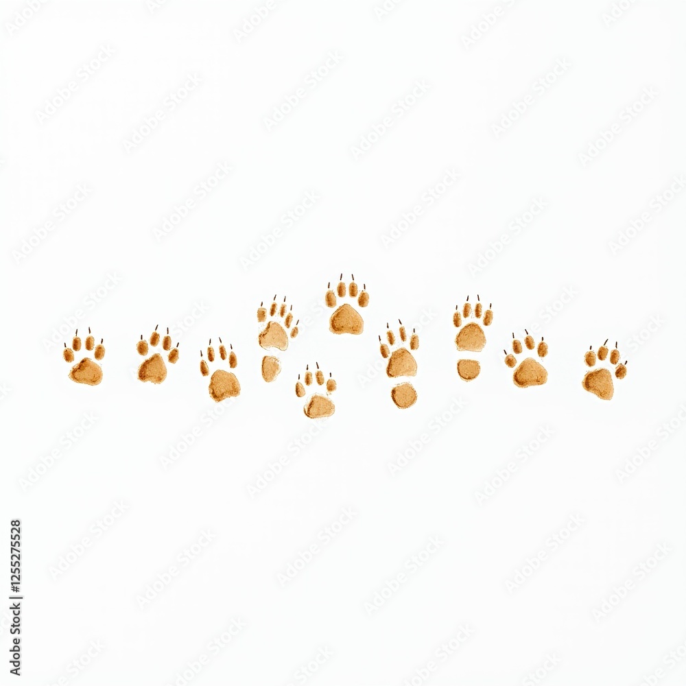 Animal & Bird Footprints - White Background - High Resolution Animal & Bird Footprints - White Background - High Resolution