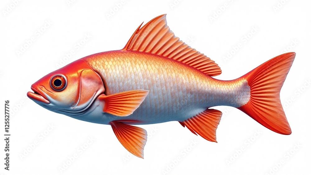 Boho Floral Fish Illustration - Aquatic Art