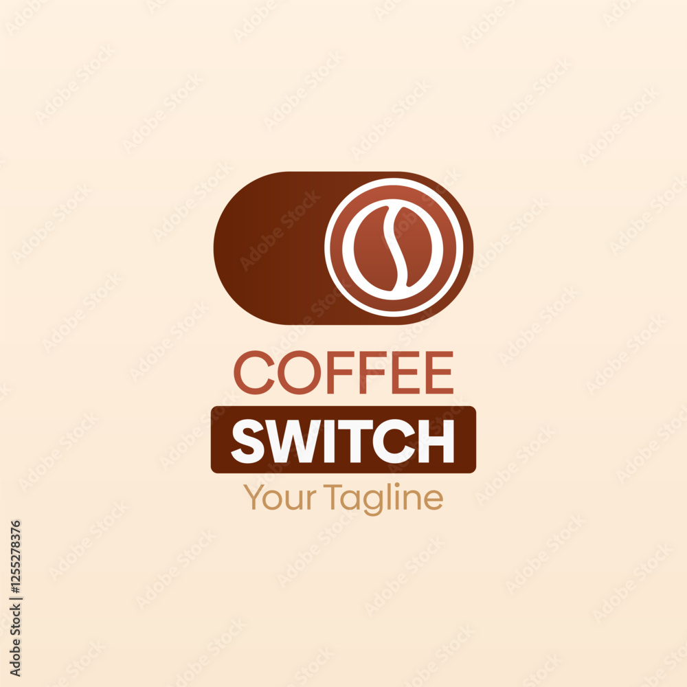 Obraz premium Coffee Switch Logo Design Template. Good for Business, Agency, Community and Organization