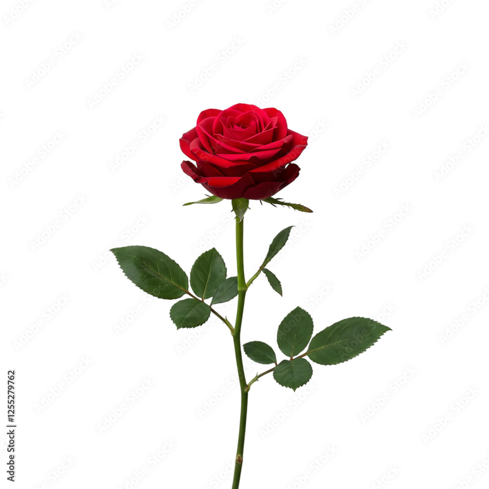 red rose on white background isolated on transparent background red rose on white background isolated on transparent background