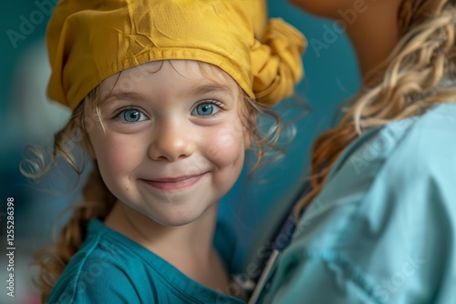 united against cancer: child and medical worker call for support