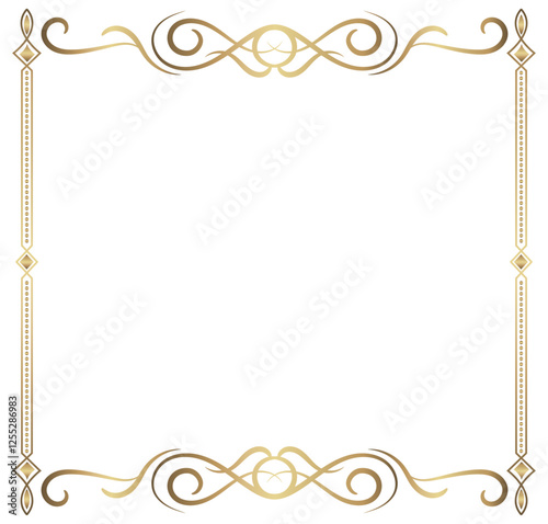 border-ornament-set-gold-vintage-decoration 2