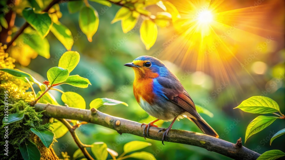 Aerial drone shot captures a bird perched on a tree branch, showcasing stunning nature and wildlife. Aerial drone shot captures a bird perched on a tree branch, showcasing stunning nature and wildlife.
