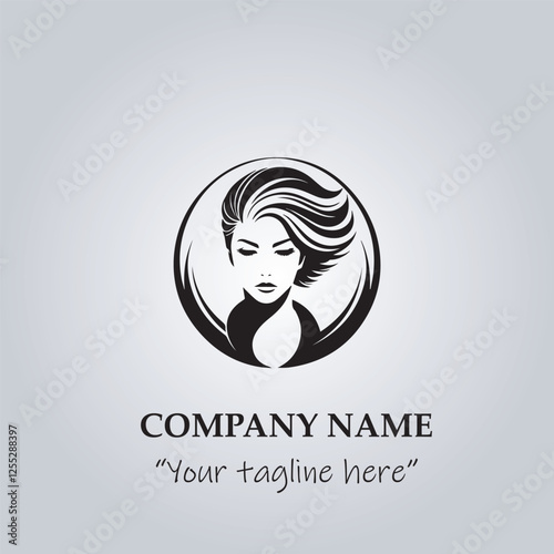Hair logo company vector illustration
