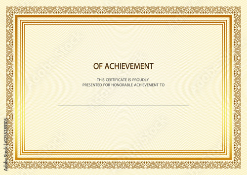 certificate-template-with-golden-color