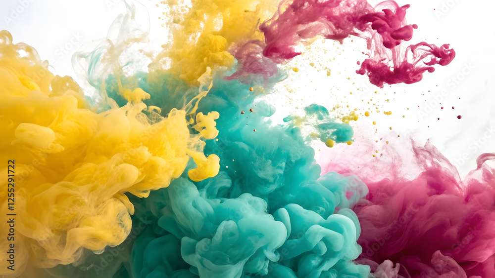 Obraz premium Vibrant color explosion art studio photography abstract close-up creative expression