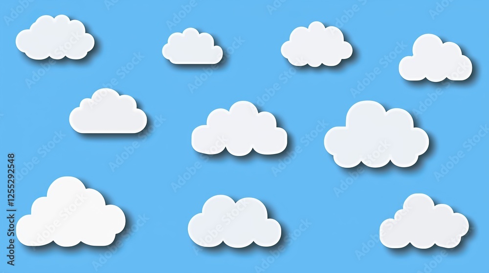 Whimsical Cloudscape: A Delightful Sky Pattern for Backgrounds and Decor Whimsical Cloudscape: A Delightful Sky Pattern for Backgrounds and Decor