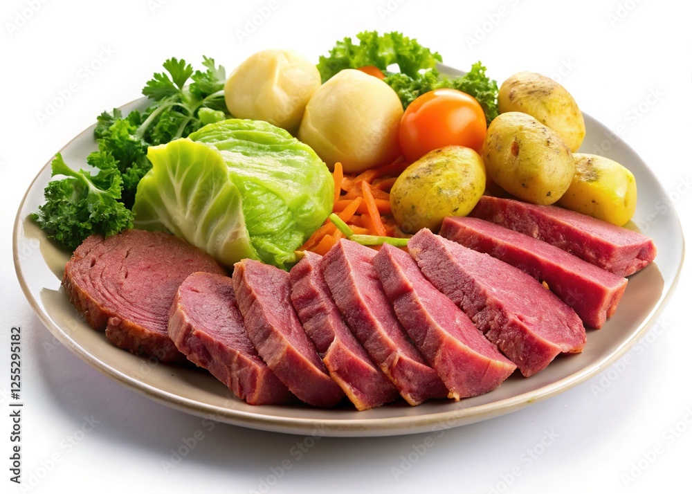 Savory Delight: Corned Beef with Cabbage and Potatoes Savory Delight: Corned Beef with Cabbage and Potatoes