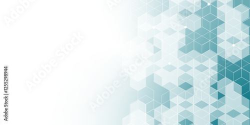 Medical background from hexagons pattern. Geometric elements of design texture with molecular structures and chemical compounds. health, science and innovation medicine. vector illustration. 