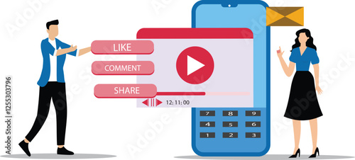 Internet Addiction, Online Socializing and Pills, Social Media Marketing, Customer Engagement or Followers. businessman takes social media hashtag pills