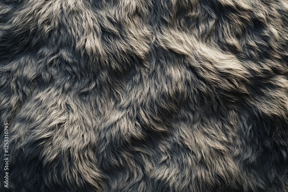 Fluffy fur texture with volumetric details and soft light transitions Fluffy fur texture with volumetric details and soft light transitions