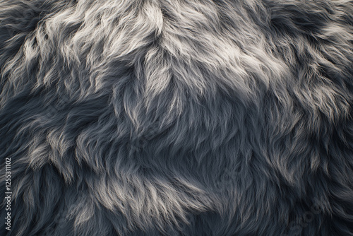 Fluffy fur texture with volumetric details and soft light transitions photo