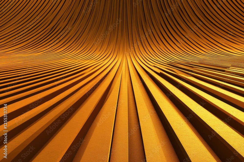 Obraz premium Abstract Orange Wave Pattern with Curved Lines and Texture Effects