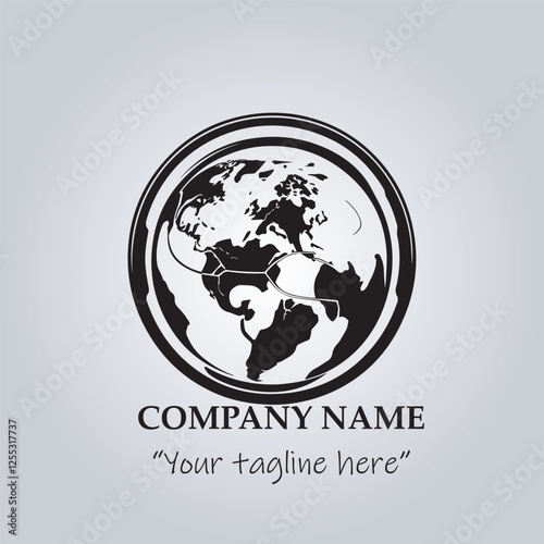 globe logo company vector illustration
