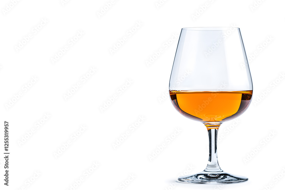 Glass of cognac isolated on white background Glass of cognac isolated on white background