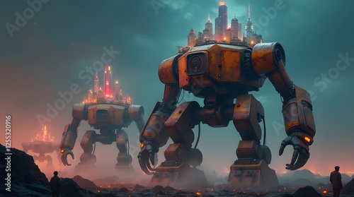 Cities are built on the backs of colossal mechs