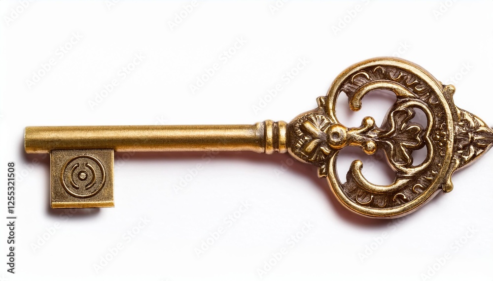 antique key isolated on white antique key isolated on white